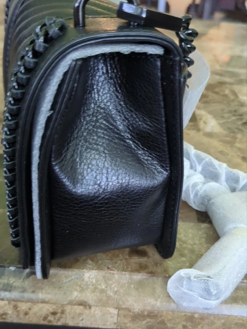 Rebecca Minkof Black Quilted Leather Crossbody Bag